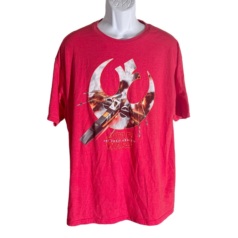 STAR WARS THE FORCE AWAKENS Short Sleeve Red T-Shirt 2XL